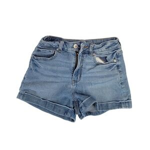 American Eagle Outfitters Womens Denim Cut Off Shorts Light Wash Stretch Size 00